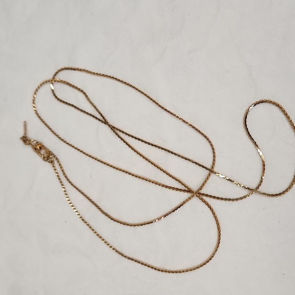MONET Long Gold Chain Necklace - Picture 3 of 9